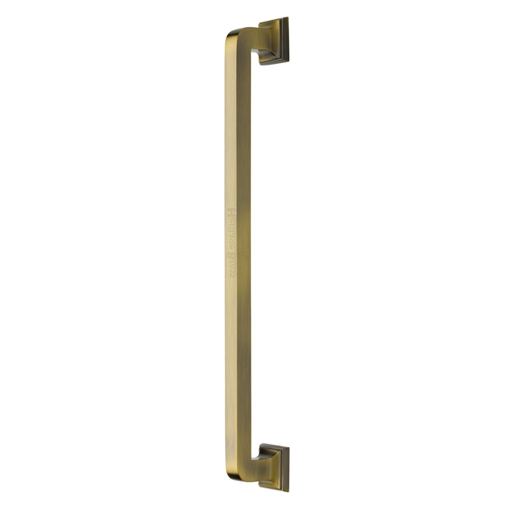 M Marcus Heritage Brass Door Pull Handle Square Vintage Design 338mm length